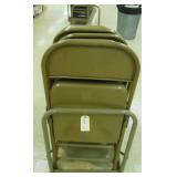 METAL CHAIR CADDY & 15 CHAIRS