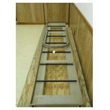 (1) FOLDING TABLE CADDY & (1) METAL CHAIR CADDY