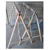 (2) METAL SAW HORSES