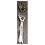 (1) 12" NEW BRITAIN & (1) 200MM SUNKEY ADJUSTABLE WRENCHES