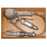 AIR OPERATED ORBITAL GRINDER, MAC 3/8" DRIVE AIR WRENCH & AIR DRILL