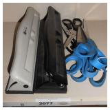(2) HOLE PUNCHES & QTY OF SCISSORS - ROOM 19, SHELF 4B