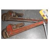 (2) 10" PIPE WRENCHES
