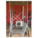 Set of two approximately 6 foot tall metal shelving