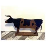 LR…Wooden folk art cow decor, see pictures for details.