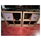 BR2…Cube storage organizers, set of two, items may be shown in pictures and are sold in separate lots, see pictures for details.