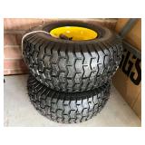 Mower tires, 15 x 6, set of two, brand new, see pictures for details.