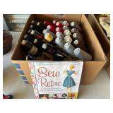 Large assortment of serger thread with rack, and more. See pictures for details.