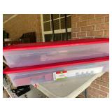 Sterilite under the bed storage containers, set of two, with content, see pictures for details.