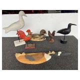 Assorted home decor, bird themed, approximately six pieces, see pictures for details. ￼