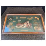 Multimedia shadowbox featuring a 1936 Harley-Davidson, see pictures for details.