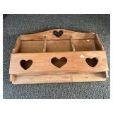 Wall mount mail holder with key hooks, see pictures for details.