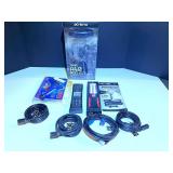 BR1…TR A40 Mod Kit for gaming, comes in original packaging, mic is missing, also comes with a Hot Melt glue gun, still new in the package, LED area light, cords, and more. See pictures for details.