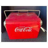 Vintage looking Coca-Cola cooler, this piece is a reproduction, see pictures or details.