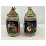 DEN… Vintage German beer steins, set of two, see pictures for details.