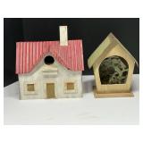 Birdhouse decor, two pieces, see pictures for details.