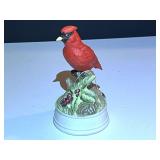 BR3…Vintage Mann porcelain Cardinal music box, see pictures for details.