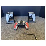 Gaming controller also includes stands designed to hold two PlayStation 5 (PS5) DualSense controllers. See pictures for details.