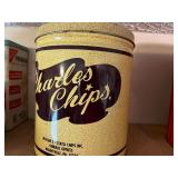 KIT… Vintage Charles Chips tin, see pictures for details.