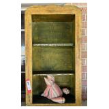 Primitive three shelf, shelving unit, see pictures for details.
