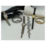 Ladies fashion estate watches, six pieces total, see pictures for details.