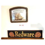 LR… “Redware”, and “Cutty Sark” wall decor, two pieces, see pictures for details.