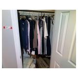 BR3… Closet lot marked 1591, includes all content. Items include assorted clothing, bedding, and more. See pictures for details. ￼