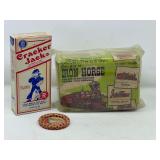 KIT… Vintage iron horse series matchbooks, vintage milk bottle cap, and a replica Cracker Jack’s box, see pictures for details. ￼