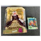 Happy Holidays Barbie, Special Edition, also includes a Cabbage Patch Kids collectible, both pieces come in original boxes, see pictures for details.