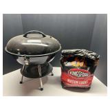 DEN… Cuisinart small tabletop grill, comes with partial bag of charcoal, see pictures for details.