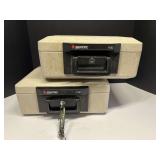 Sentry Safe 1100, set of two, with key, see pictures for details.