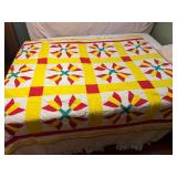 BR4… Vintage custom quilt, seller states a lot of these quilts were made by his grandmother, see pictures for details.