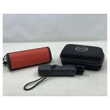 LR…DJI Pocket handheld camera with stabilizer and do it all handle microphone, comes with storage case, working condition unknown, also comes with a Sonos Bluetooth speaker, powers up, see pictures 