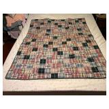 LR…Vintage custom quilt, seller states this piece was made by his grandmother, see pictures for details.