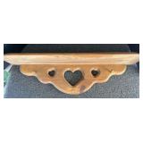 Wooden wall mount curio shelf, see pictures for details.