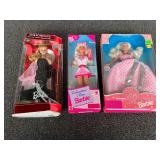 35th anniversary Barbie, special edition, Solo in the Spotlight Barbie, special edition, and Valentine Fun Barbie, all three pieces come in original boxes, see pictures for details. ￼