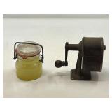 LR… Vintage wall/counter mount pencil sharpener, and more, see pictures for details.