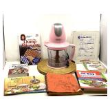 KIT…Ninja Master Prep food processor, also comes with assorted recipe books, also includes a wooden cutting board, see pictures for details.
