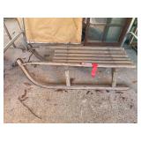 Vintage/antique wooden sled, see pictures for details.