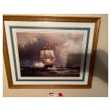 BR2…Vintage framed nautical print, see pictures for details.