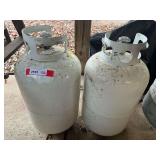 LP gas tanks, set of two, see pictures for details.