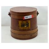 DEN… Antique/vintage firkin bucket, with content, see pictures for details.