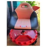Mobile rolling gear seat with equipment tray, see pictures for details.