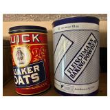 KIT… Vintage looking collectible tins, two pieces, see pictures for details.