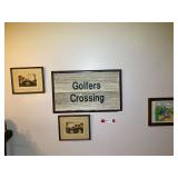 LR… Assorted wall art home decor, four pieces, includes two prints by Van Doorn, see pictures for details.