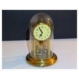 BR3…Heirloom anniversary clock with glass dome, working condition unknown, see pictures for details.