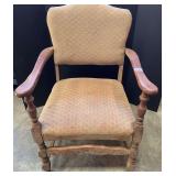 Vintage upholstered armchair, see pictures for details.