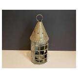 LR… Vintage punched tin lantern, see pictures for details.