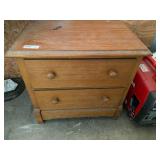 Wooden Thomasville two drawer night table, see pictures for details.