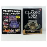 DEN… “Volkswagen, History To Hobby, All The Facts-All The Fun” , and “Great Classic Cars of the World”, books. See pictures for details.